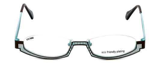 Eyefunc Designer Eyeglasses 288-18 in Gold & Blue 49mm :: Custom Left & Right Lens