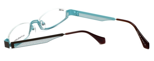 Eyefunc Designer Eyeglasses 288-18 in Gold & Blue 49mm :: Rx Single Vision