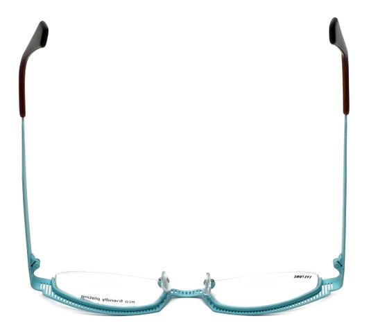 Eyefunc Designer Eyeglasses 288-18 in Gold & Blue 49mm :: Rx Single Vision