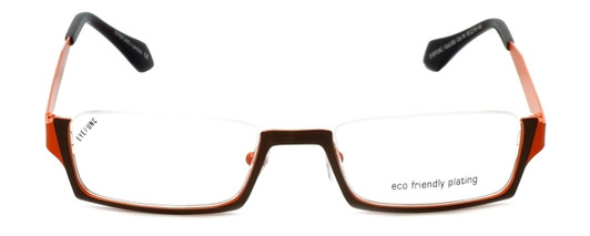 Eyefunc Designer Eyeglasses 530-18 in Brown & Orange 50mm :: Rx Single Vision
