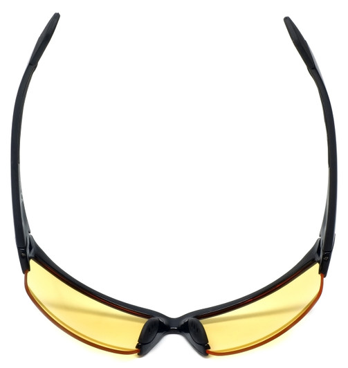 Sport Wrap Unisex Night Driving UV400 Sunglasses w/HD Yellow Tint 100% UV Block