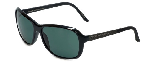 Porsche Designer Sunglasses P8558-A in Black with Green Lens