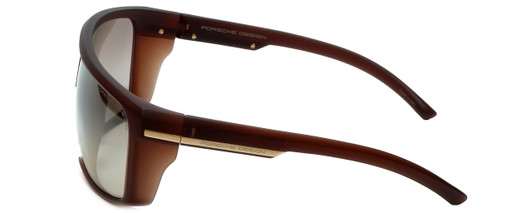 Porsche Authentic Unisex Designer Sunglasses P8597-D Chocolate Brown&Amber Lens
