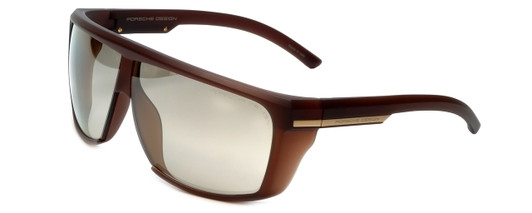 Porsche Authentic Unisex Designer Sunglasses P8597-D Chocolate Brown&Amber Lens