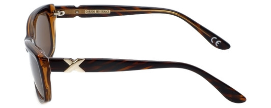 Corinne McCormack Designer Sunglasses Rockaway Tortoise Havana Brown Gold 55 mm