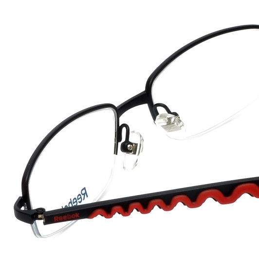 Reebok Authentic Designer Reading Glasses R1001-BLK-52 mm in New Black Red Wave