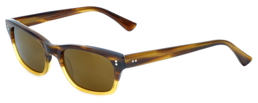 Reptile JAPAN Designer Polarized Sunglasses Agamid Brown-Stripe-Fade/Flash Mir