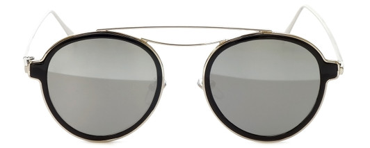 Silver/Black Frame with Grey Tint/Silver Mirror Lens