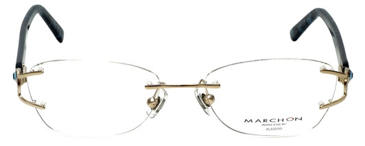 Marchon Designer Eyeglasses Airlock 830-219 in Gold 52mm :: Progressive