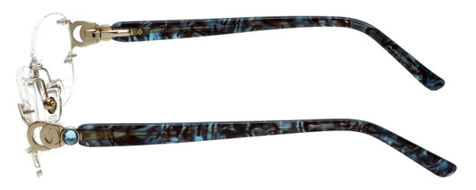 Marchon Designer Reading Glasses Airlock 830-219 in Gold 52mm