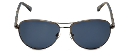 Judith Leiber Designer Pilot Sunglasses JL5011-00 Gunmetal Crystal Marble & Grey