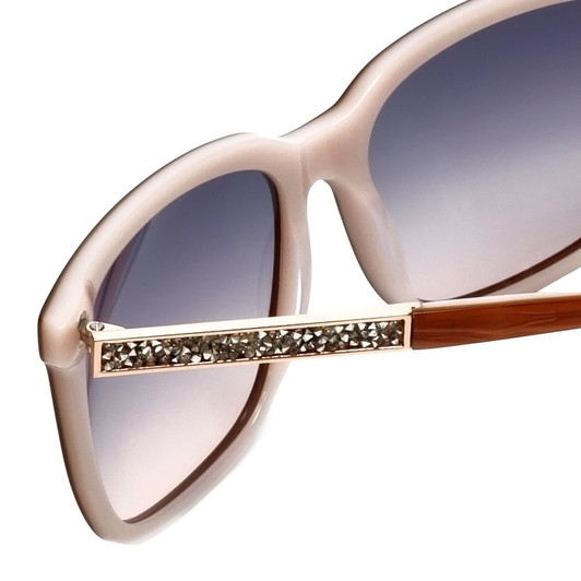 Judith Leiber Designer Sunglasses JL5012-06 in Rose-Gold in Grey-Gradient Lens