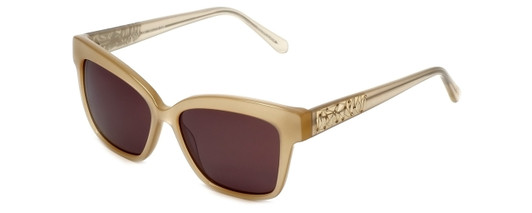 Judith Leiber Designer Sunglasses JL5015-09 in Cream in Brown Lens