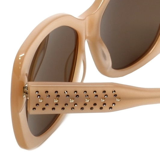 Judith Leiber Designer Sunglasses JL5022-06 in Blush in Brown Lens