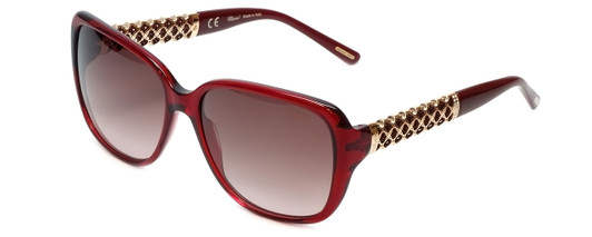 Chopard Designer Sunglasses SCH184S-0954 in Red with Brown-Gradient Lens