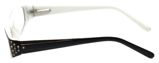 Corinne McCormack Designer Eyeglasses Lexi in Black-White 50mm :: Custom Left & Right Lens