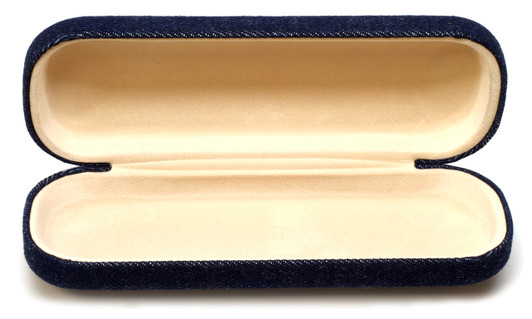 VIP Calabria Kids in Denim Flower Hard Eyeglass Case Small Size 6"Inch x2.1 x1.2