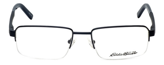 Eddie Bauer Semi Rimless Designer Metal Reading Glasses EB8424 in Navy Blue 56mm