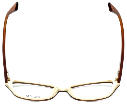 Ecru Designer Eyeglasses Ferry-035 in Au Lait 53mm :: Custom Left & Right Lens