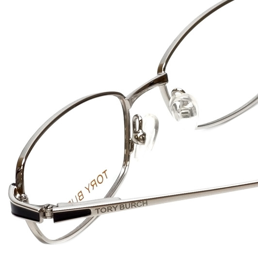 Tory Burch Designer Eyeglasses TY1024-384 in Black Silver 50mm :: Rx Single Vision