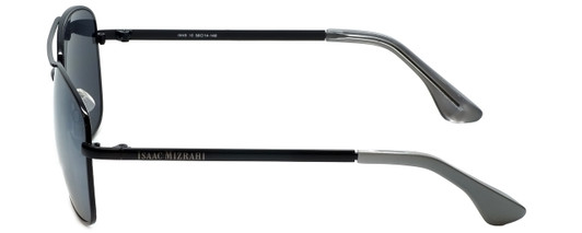 VIP Isaac Mizrahi Designer Pilot Sunglasses 58mm XL Black/Flash Mirror Grey