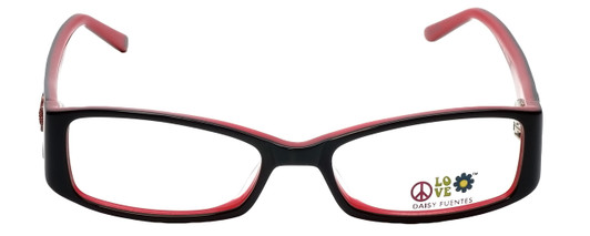 Daisy Fuentes Designer Eyeglasses DFPEACE417-021 in Black 50mm :: Rx Single Vision
