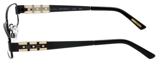 Via Spiga Designer Reading Glasses Lalia-500 in Black 52mm