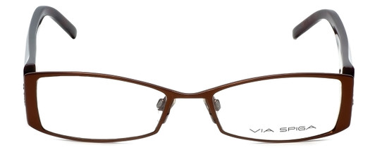 Via Spiga Authentic Designer EyeGlasses Lustria-550-52 mm in Brown Copper Bronze