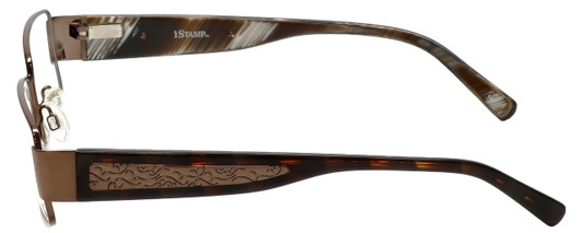 iStamp Designer Eyeglasses XP601M-183 in Brown 52mm :: Rx Bi-Focal