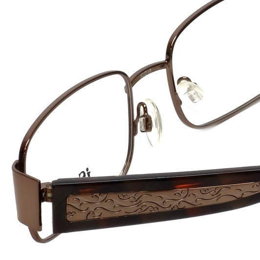 iStamp Authentic Designer Reading Glasses XP601M-183 Brown Crystal Copper 52 mm