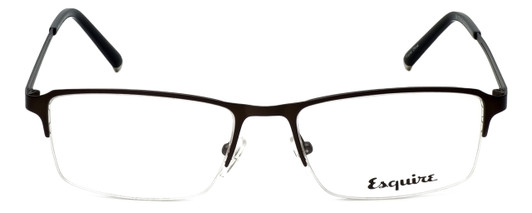 Esquire Semi-Rimless Stainless Steel Reading Glasses EQ1520 Satin Gunmetal 54 mm