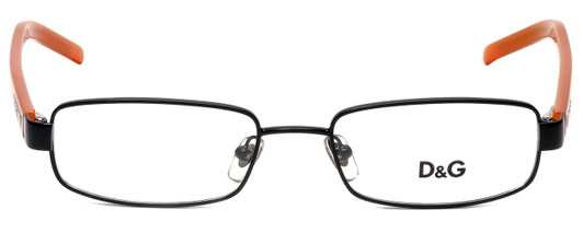 Dolce & Gabbana Designer Eyeglasses DG5048-194-49 in Black Orange 49mm :: Rx Single Vision