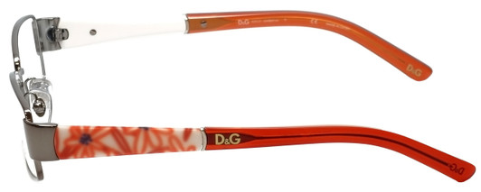 Dolce & Gabbana Designer Eyeglasses DG5073-437-51 in Silver Orange 51mm :: Rx Single Vision