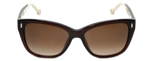 Carolina Herrera Authentic Designer Sunglasses SHE596-0958-55 mm in Brown Gold