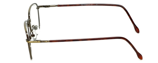 Flex Plus 60 by Vivid Designer Reading Glasses in Antique-Gold-Amber Brown 51mm