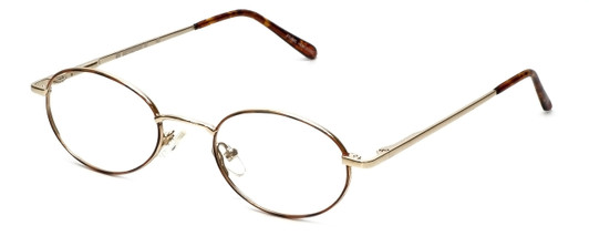 Calabria MetalFlex Designer Reading Glasses Model M Gold-Demi-Amber 46mm X-SMALL
