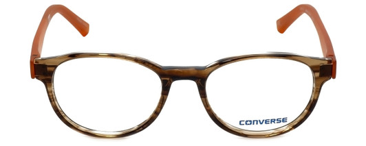 Converse Designer Eyeglasses Q014-Brown-Stripe-48 in Brown Stripe and Orange 48mm :: Rx Single Vision