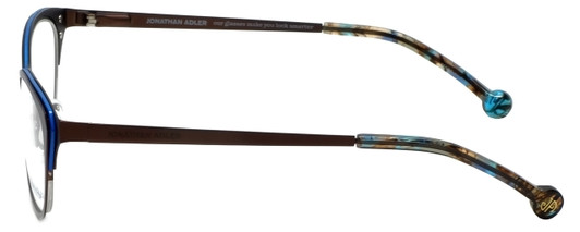 Jonathan Adler Designer Eyeglasses JA110-Brown in Brown Blue 51mm :: Rx Bi-Focal