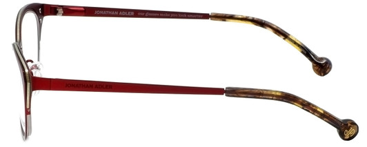 Jonathan Adler Designer Reading Glasses JA110-Burgundy in Burgundy Gold 51mm