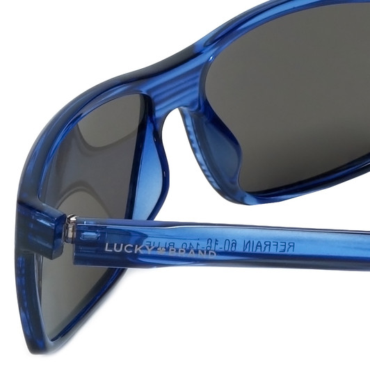 Lucky Brand Designer Sunglasses Refrain in Blue with Grey Lens