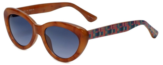 Isaac Mizrahi Designer Sunglasses IM62-22 in Honey Tortoise with Blue Lens