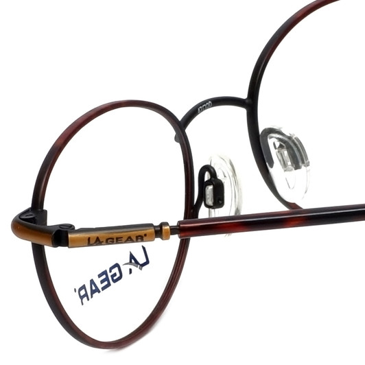 LA Gear Designer Reading Glasses Golden Gate Tortoise Havana Brown Bronze 47 mm