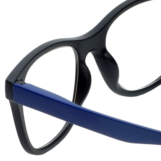 Magz Designer Eyeglasses Chelsea in Black Blue 50mm :: Progressive