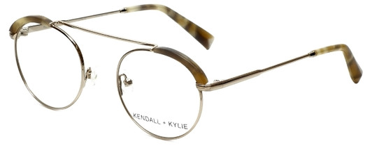 Kendall + Kylie Designer Reading Glasses Stacie KKO130-718 in Light Gold 48mm