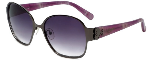 Candie's Designer Sunglasses Harper in Gunmetal Heart Scroll Purple Marble 58mm