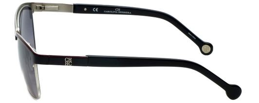 Carolina Herrera Designer Sunglasses SHE069-08D6 in Black Red Metalmm