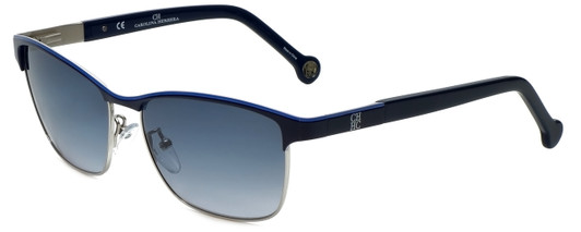 Carolina Herrera Designer Sunglasses SHE069-08PN in Black Blue Metalmm