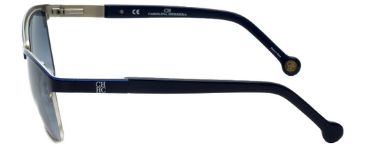 Carolina Herrera Designer Sunglasses SHE069-08PN in Black Blue Metalmm