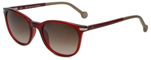 Carolina Herrera Designer Sunglasses SHE650-06DC in Shiny Red Plasticmm