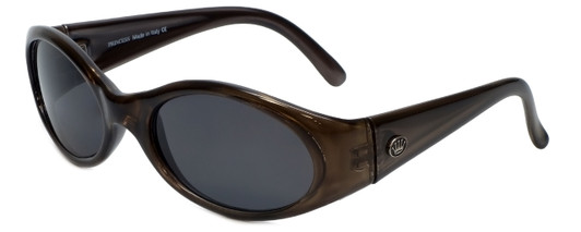 Calabria Monaco Princess Italian Designer Sunglasses Brown Marble Grey Oval 57mm